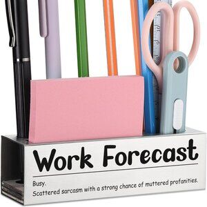 Sleek Stainless Steel Pen Holder - Ideal for Office Stationery Organization